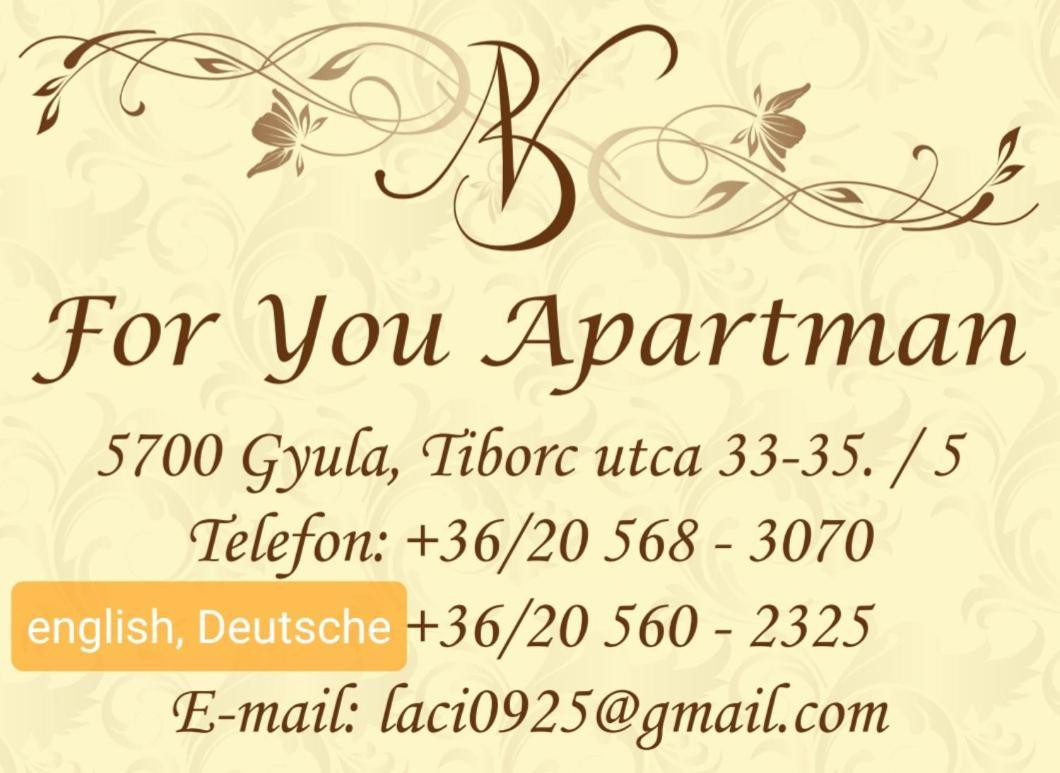 For You Apartman Gyula Bagian luar foto